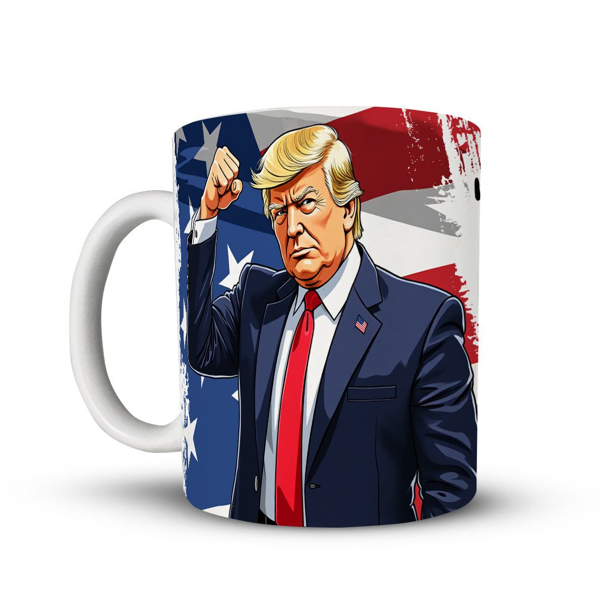 Trump Will Fight For You Quote American Flag Mug